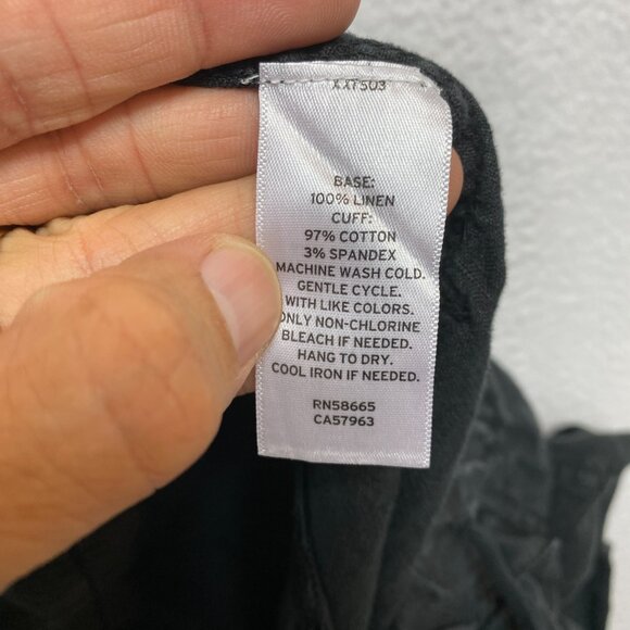 Caslon Jogger Womens MP Black Linen Casual Lounge Drawstring Pants Pockets - Picture 5 of 8